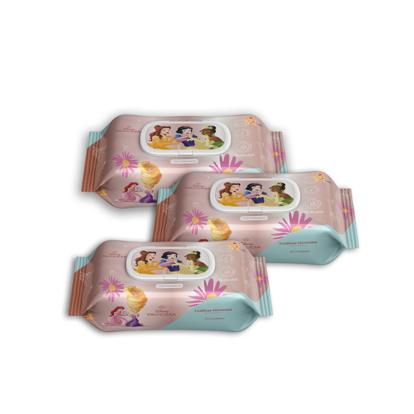 Pack x24 Pañitos Húmedos Disney Cosmos Princesas Niña