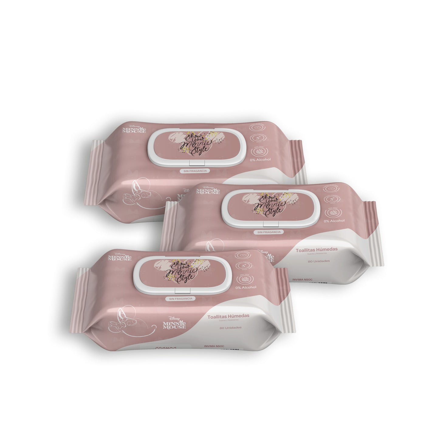 Pack x6 Pañitos Húmedos Disney Cosmos Minnie Dama