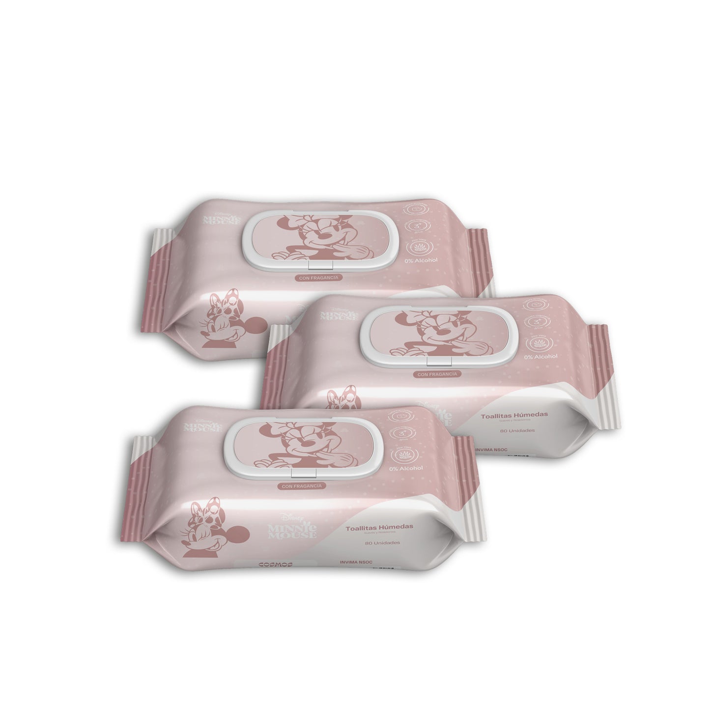 Pack x12 Pañitos Húmedos Disney Cosmos Minnie Niña