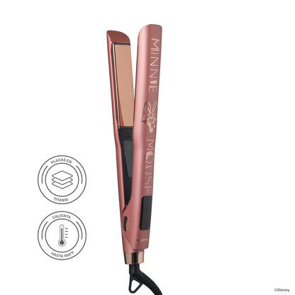 Plancha De Cabello Profesional En Titanio Cosmos Disney Rosette Minnie