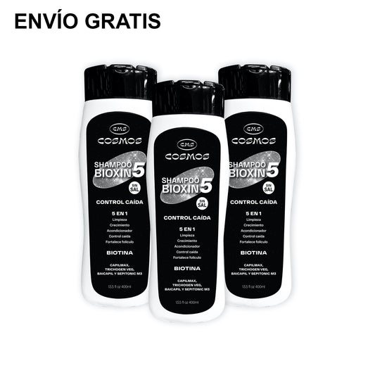 Shampoo Anticaída Masculino CMS Cosmos Bioxin 5 PAGA 2 LLEVA 3